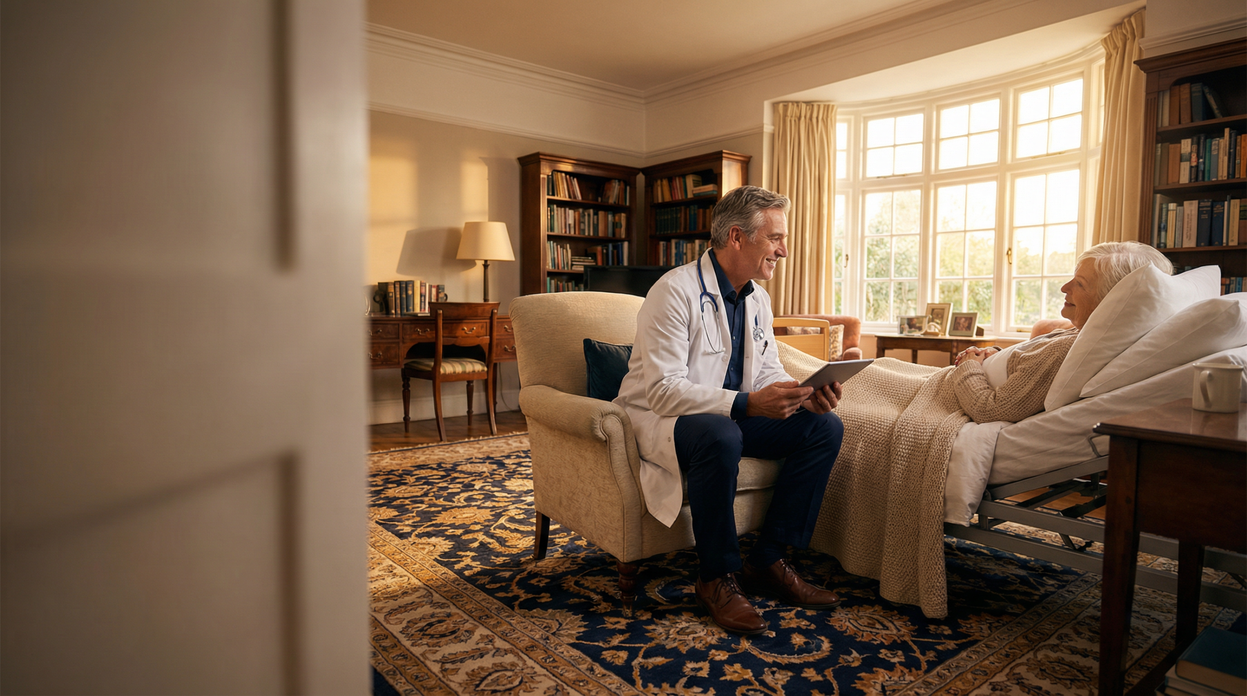 Prime Vitality Health physician performing an in-home lab draw for a patient in San Antonio